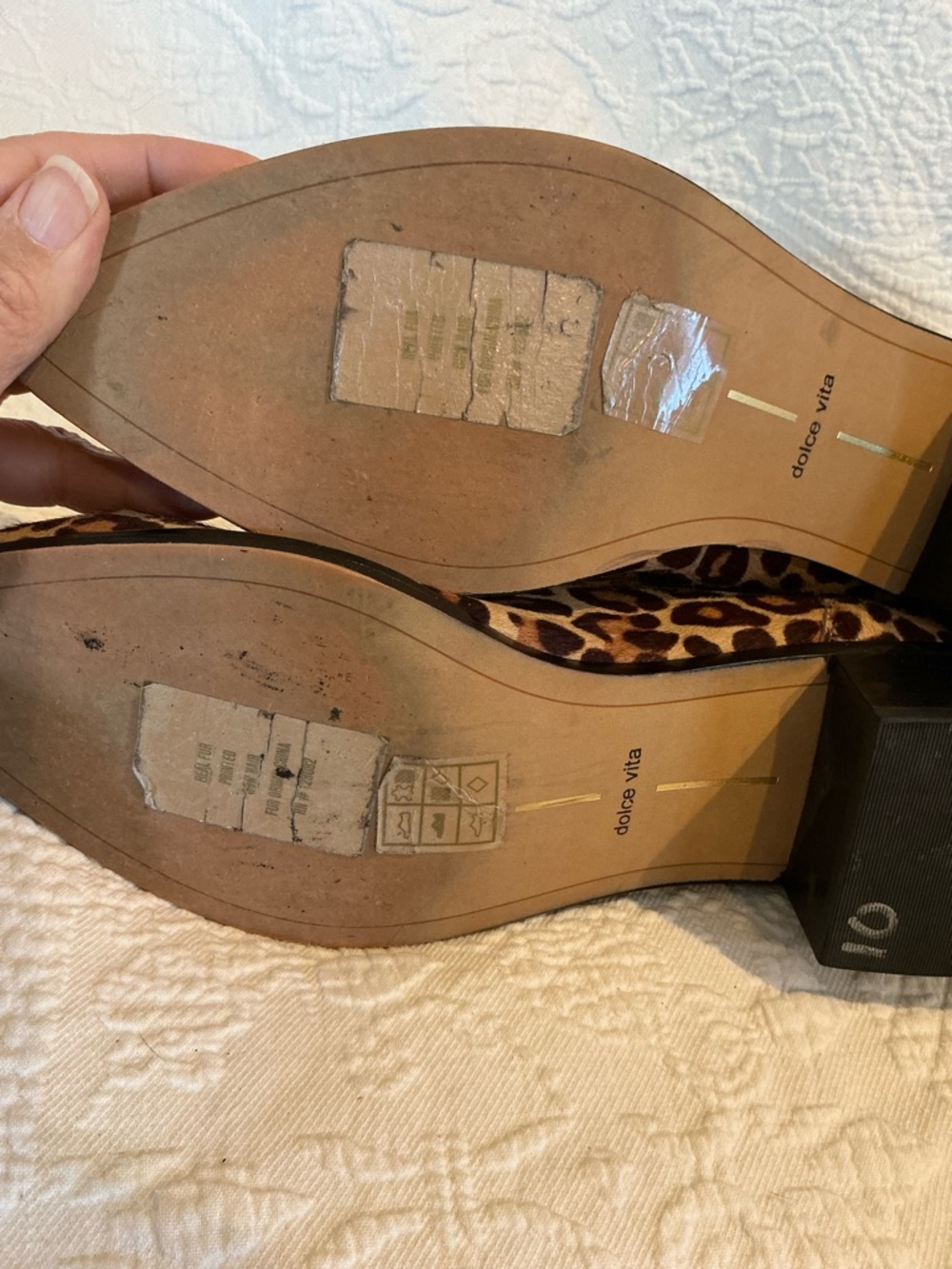🤎 Dolce Vita Macie Leopard Print Bootie Cow Hair - Size 9.5 - Picture 3 of 7